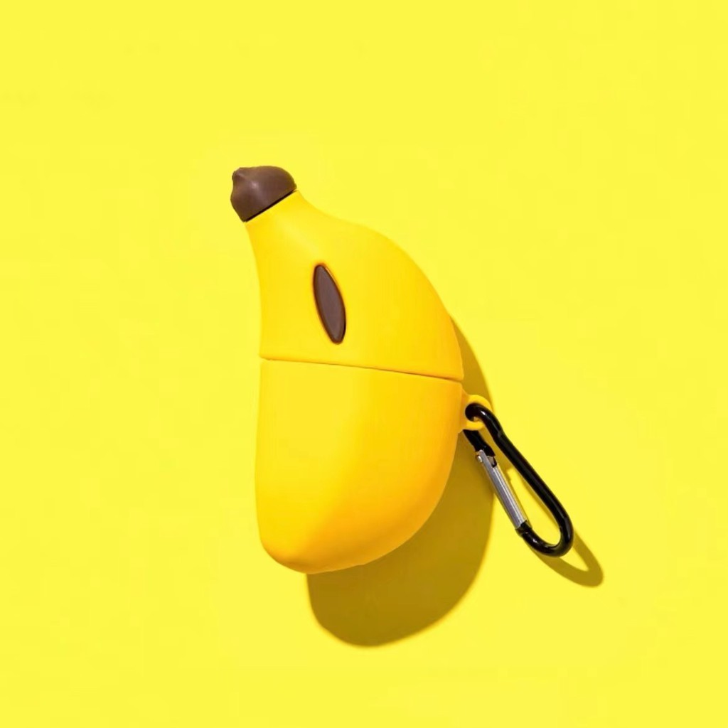 Vỏ bảo vệ hộp sạc tai nghe bằng silicon họa tiết trái cây dễ thương thích hợp cho Airpods 1 2 3 Pro