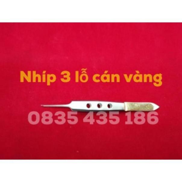 NHÍP 3 LỖ CÁN VÀNG-DỤNG CỤ CHUYÊN KHOA PHẪU THUẬT THẨM MỸ