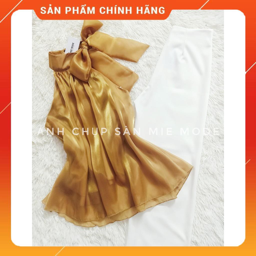 [HÀNG LOẠI 1] ★Video và ảnh trải sàn ★ Áo Yếm Cổ Nơ ★ Chất tơ Organza cao cấp, Hàng 2 lớp , lót xịn Size S.M.L