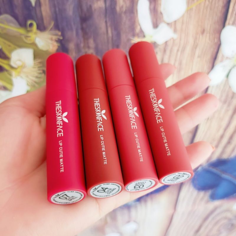 (CHÍNH HÃNG) Son Kem Lì The Skin Face Lip Cutie Matte