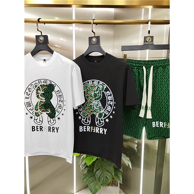 Bộ Đồ Thể Thao Áo Thun Cổ Tròn Dáng Rộng In Hình Gấu Thiết Kế Thoải Mái Cho Nam