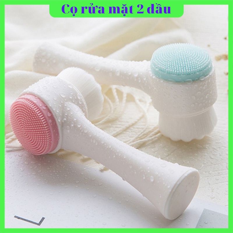 Cọ rửa mặt, massage 2 đầu mềm mại