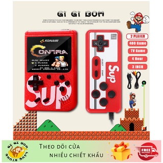 GiGiBomstore Máy chơi game cầm tay Mini Super Mario cổ điển, 400 trò chơi Retro, Bảng điều khiển trò chơi 1/2 người chơi