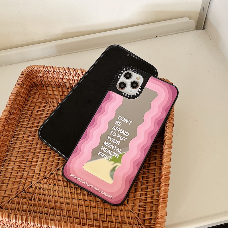 Casetify Ốp Điện Thoại Cứng Tráng Gương In Câu Trích Dẫn Cho iPhone 15 14 13 12 11 Pro Max Plus