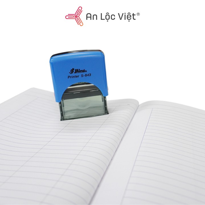 Khắc dấu tên 2 dòng - 3 dòng theo yêu cầu với con dấu chính hãng SHINY S843 (18x47mm) dòng dấu cực bền, đóng siêu nét.