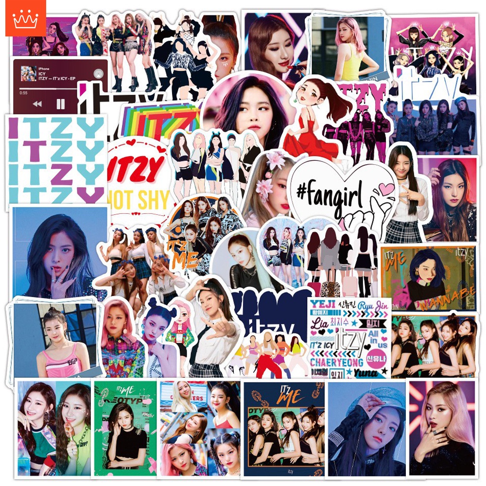 JOJO· Bộ Hình Dán Chống Thấm ITZY, 50 tờ/bộ