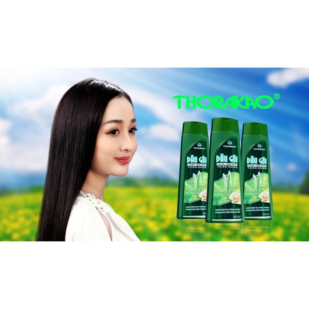 Dầu gội củ sả, mần trầu Thorakao - Giảm rụng tóc, sạch gàu 400ml