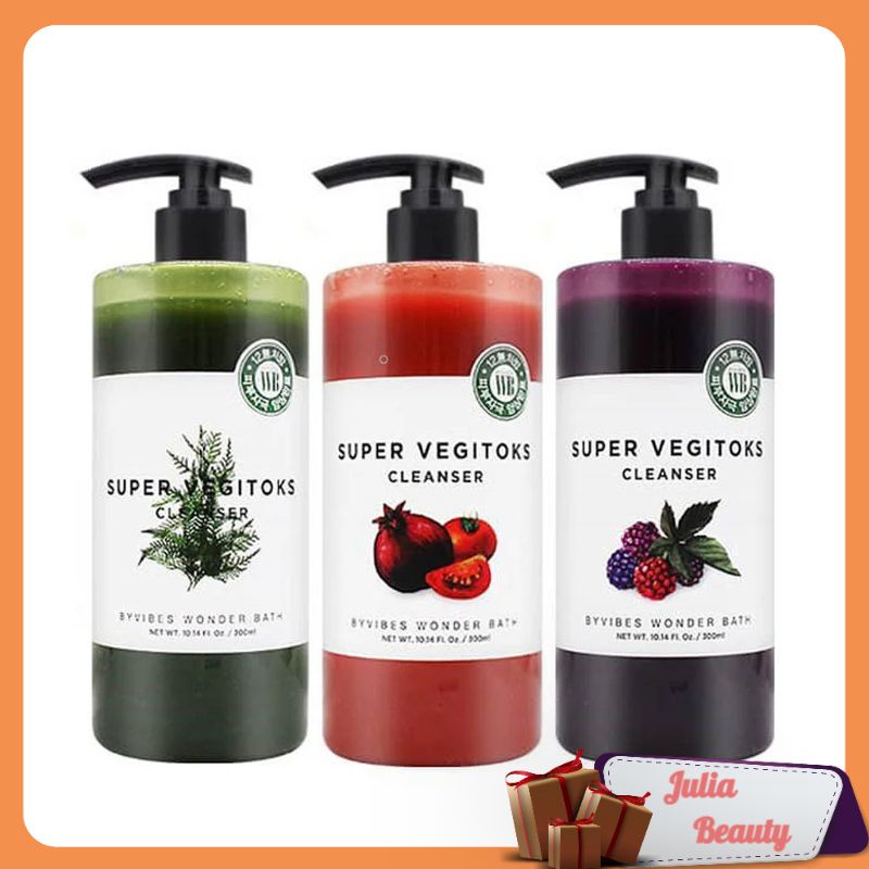 Sữa Rửa Mặt Rau Củ Thải Độc / 𝘍𝘳𝘦𝘦𝘴𝘩𝘪𝘱 / Sữa Rửa Mặt Super Vegitoks Loại 200ML + 300ML - Julia Beauty - Mã Sp1