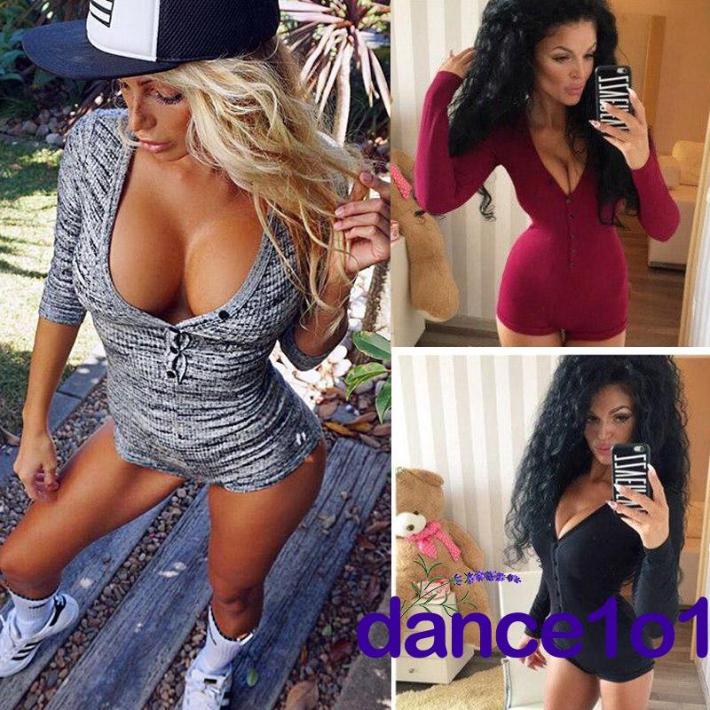 Áo liền quần cổ V thời trang gợi cảm cho nữ | BigBuy360 - bigbuy360.vn