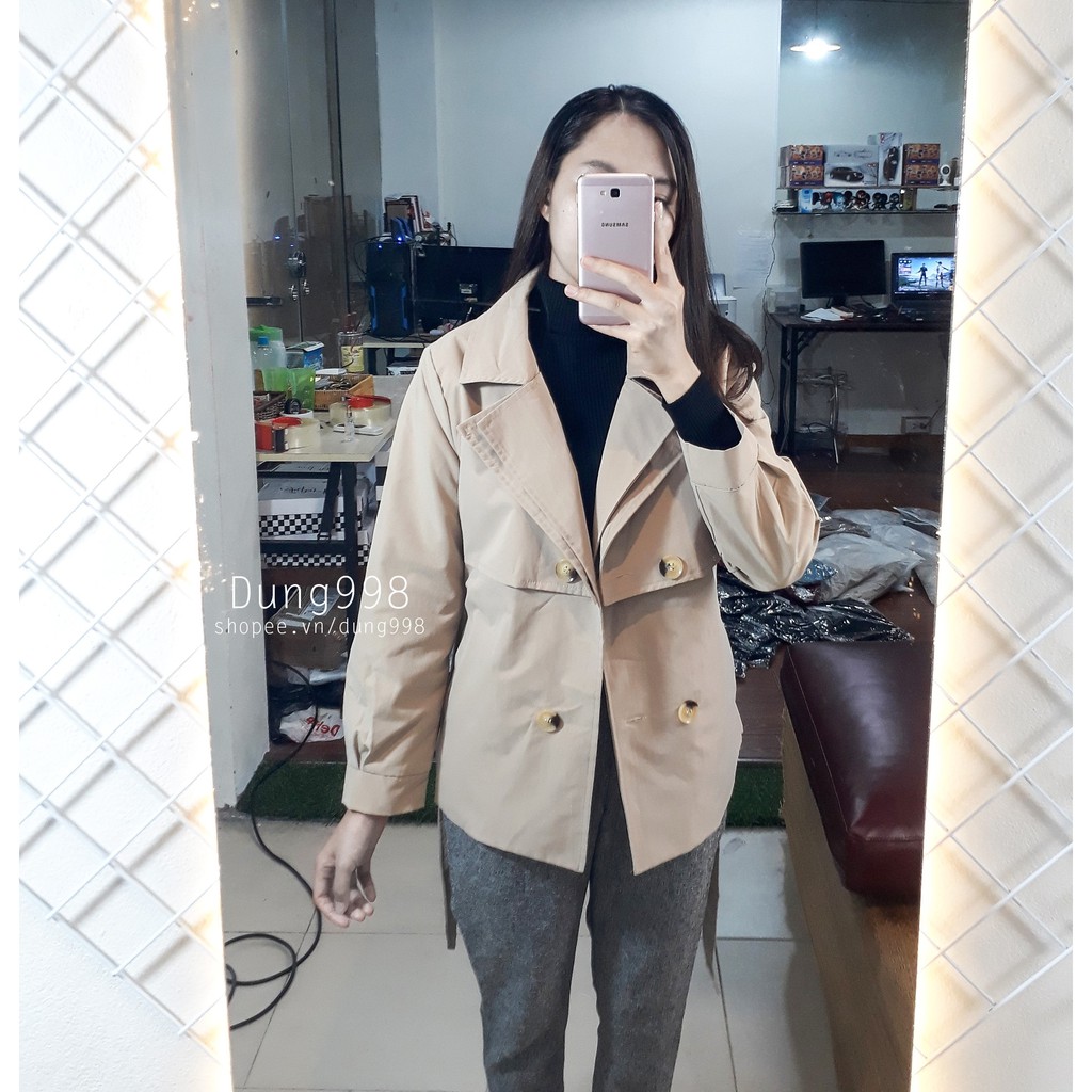 [HÀNG CAO CẤP] Áo khoác kaki 2 lớp siêu nữ tính thu đông 2020 hàng sẵn (kèm ảnh thật) | BigBuy360 - bigbuy360.vn