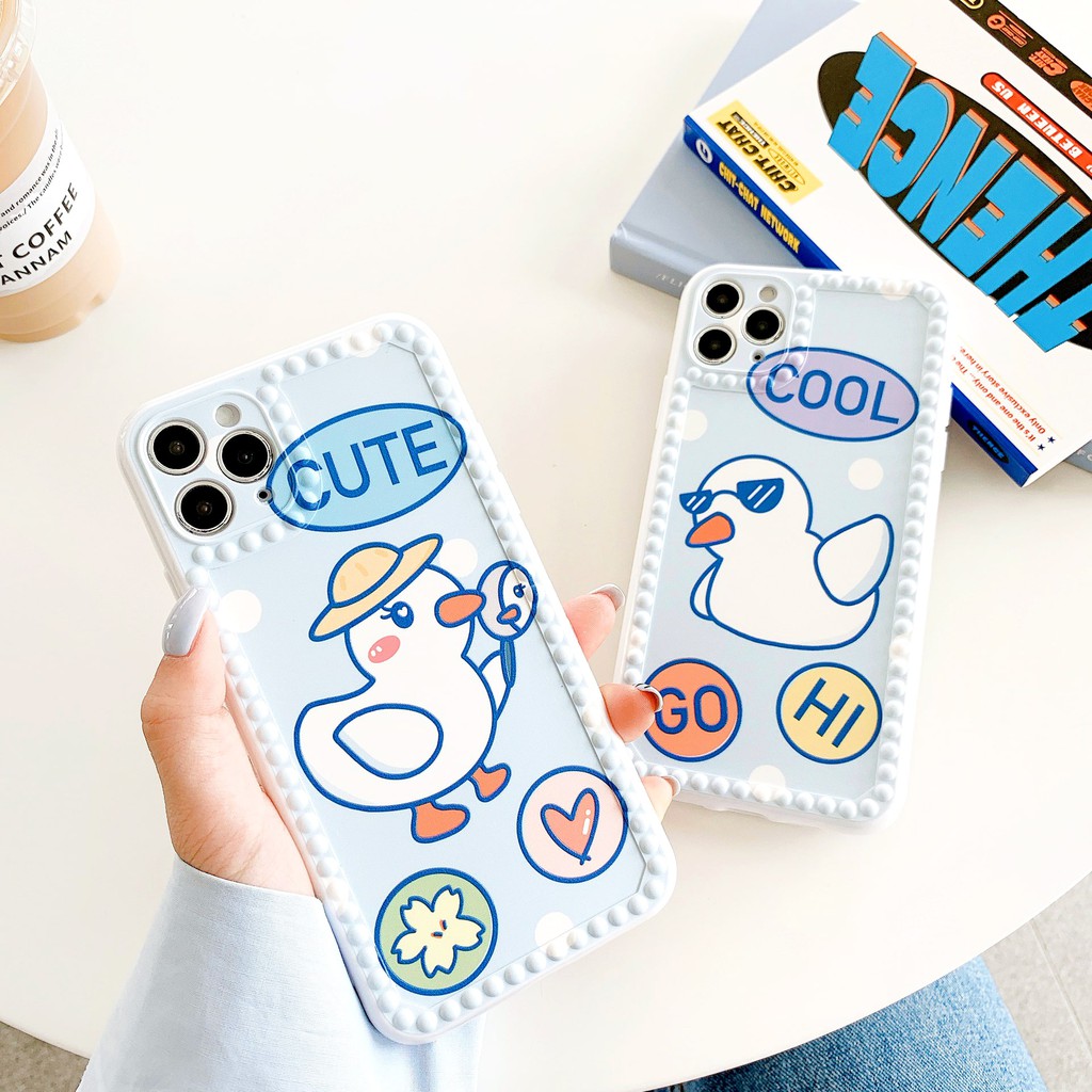 Ốp lưng iphone Vịt Cool IMD dày dặn viền nổi 6/6plus/6s/6splus/7/7plus/8/8plus/x/xr/xs/11/12/13/pro/max/plus/promax | BigBuy360 - bigbuy360.vn