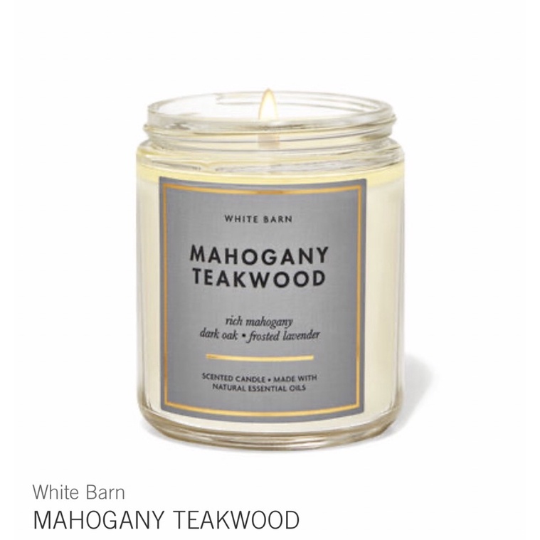 Nến 1 bấc bath & body works Mahogany Teakwood (198gr)