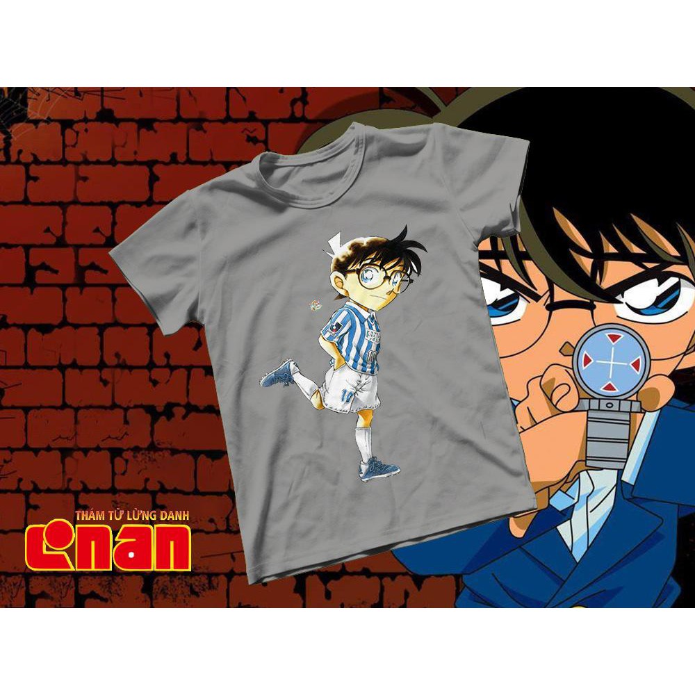 Áo thun Cotton Unisex - Anime - Conan - Siêu sao bóng đá conan