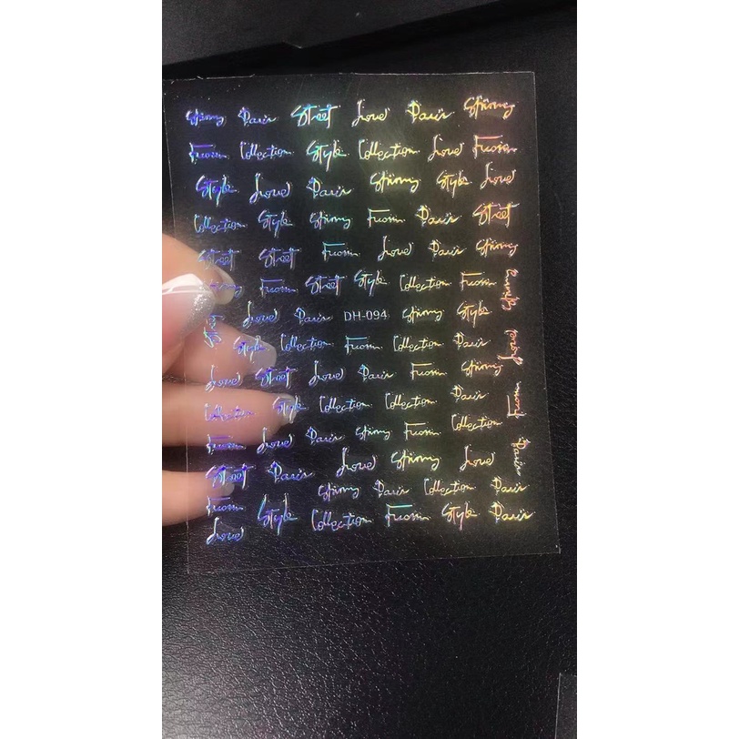 Sticker chữ lấp lánh dh094