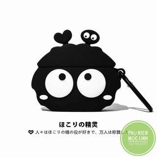 ☘️Tặng kèm móc treo☘️Case Airpod 1 2 3 Pro Mắt lồi tim đen - Vỏ bao bọc Cover đựng tai nghe không dây Airpods