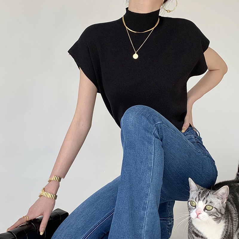 áo len dệt kim phong cách Châu Âu