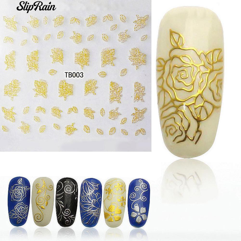 Nhãn dán móng trang trí nhiều mẫu mã hoa lá đẹp mắt