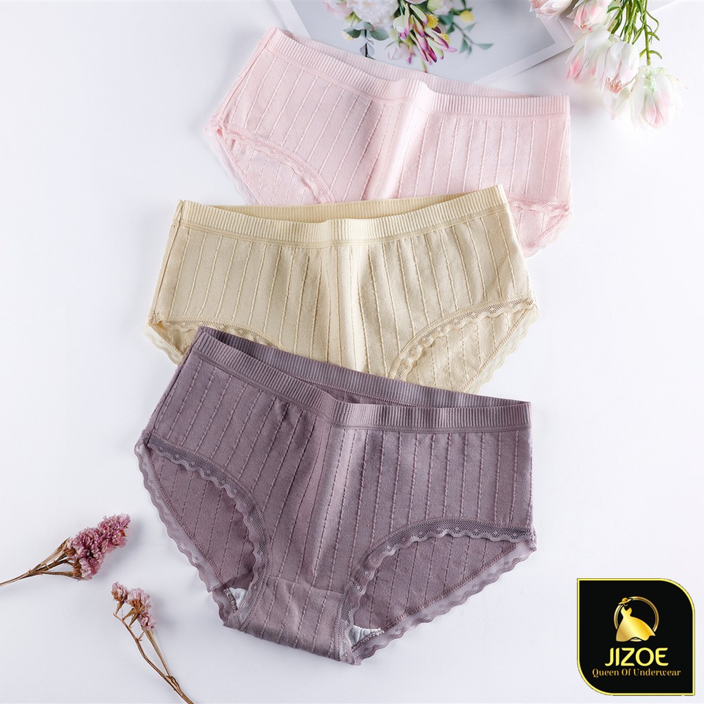 [Mã WASTDEP giảm 5K đơn bất kì] Quần lót nữ cotton cạp cao viền ren cao cấp kháng khuẩn giá siêu rẻ QLT11 | BigBuy360 - bigbuy360.vn
