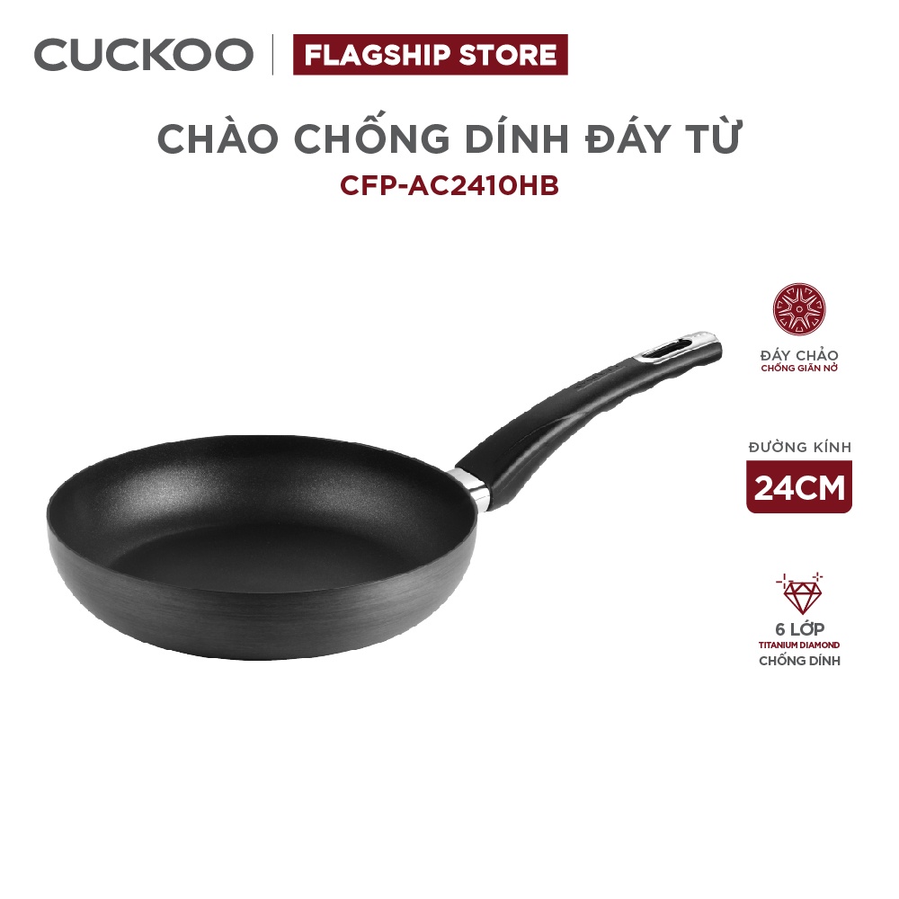 Chảo chiên chống dính đáy từ Cuckoo 24cm CFP-AC2410HB - Chất lượng Hàn Quốc - Hàng chính hãng Cuckoo Vina