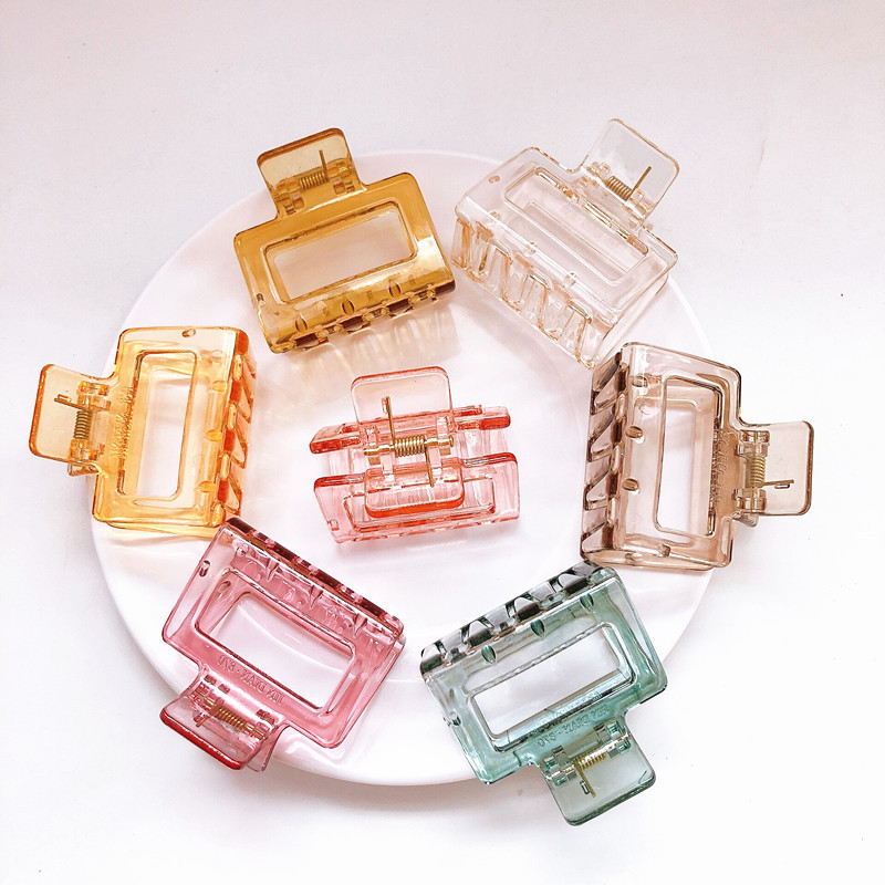 Square Transparent Hair Claw Crab Clamp Hairgrip Hair Clip Hair Accessories