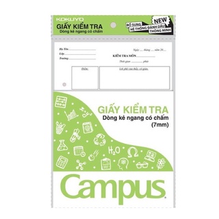 Giấy kiểm tra dòng kẻ ngang có chấm Campus