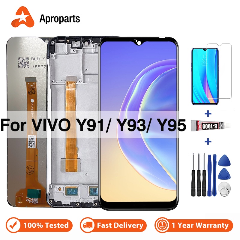 Màn Hình LCD Cho VIVO Y91 Y93 Y95 Y91i Y91C Y93S Y93st U1 Màn Hình Bộ Số Hóa Cảm Ứng Có Khung Linh Kiện Thay Thế