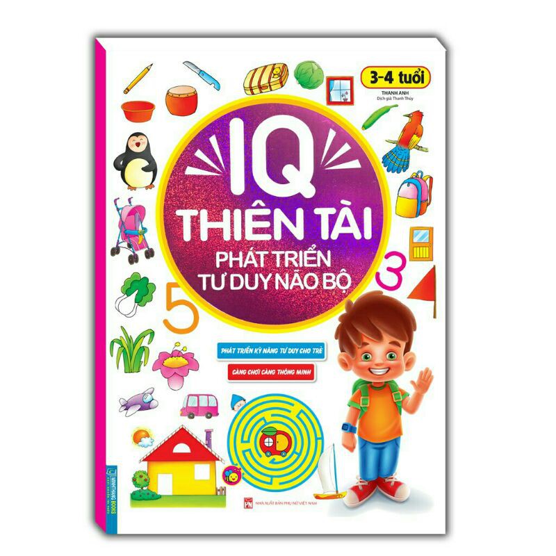 Sách - IQ Thiên Tài Phát Triển Tư Duy Não Bộ(3-4 tuổi)
