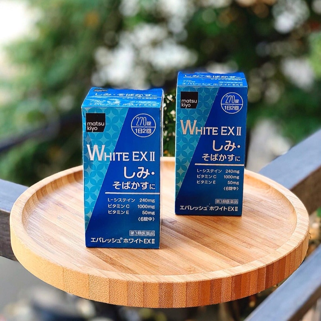 Viên Uống Trắng Da White EX II  Nhật Bản chống lão hóa, da trắng sáng, hạn chế tia UV