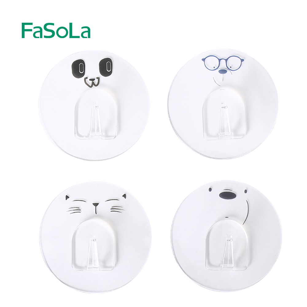 Bộ 4 móc dán tường siêu dính chịu lực FASOLA FSLQJ-0140