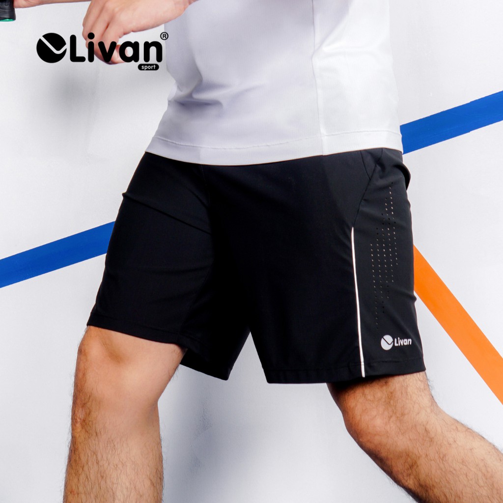 Quần Short Thể Thao Nam Livan Sport Phối Viền Thoáng Khí