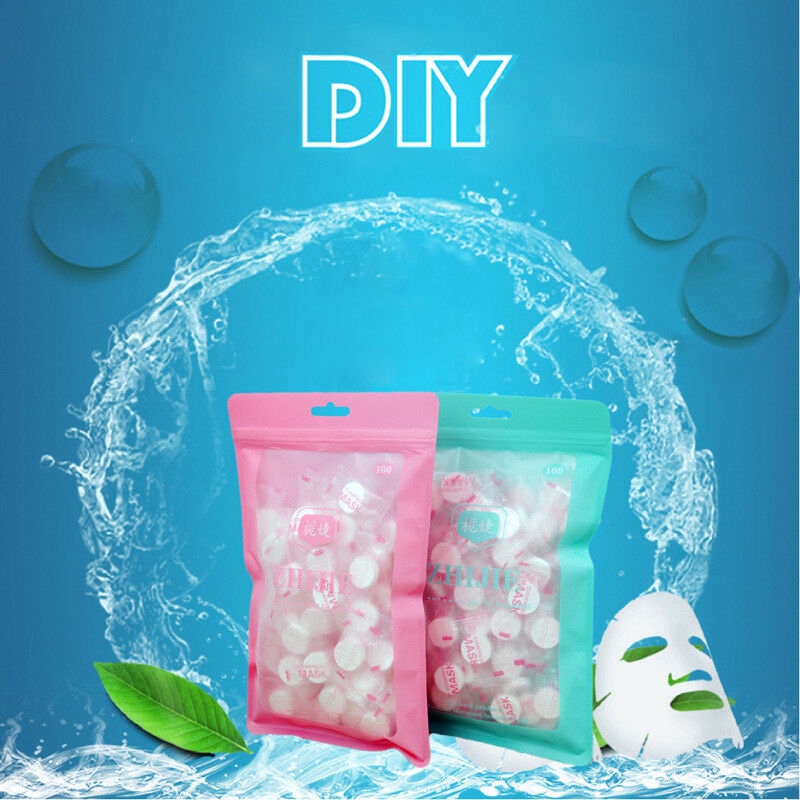 [Hàng mới về] Túi 100 mặt nạ nén chất liệu cotton chăm sóc da mặt tự nhiên