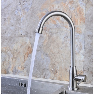 Vòi rửa bát đơn lạnh sus 304 cao cấp giormani vrb902 tăng dây cấp inox