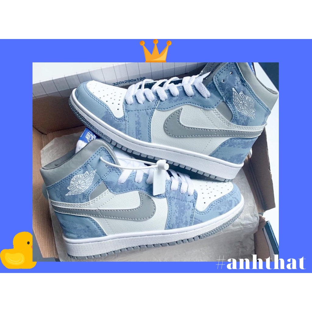 giày thể thao sneaker Nam Nữ, Giày sneaker Màu Xanh Cao Cấp Full Box