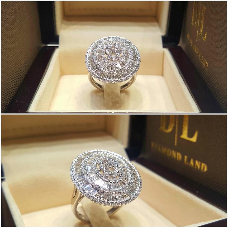 Nhẫn đính đá zircon cao cấp thời trang sang trọng cho nữ