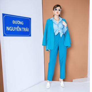 Quần baggy đai liền phối C534 CCHAT