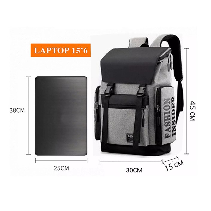 Balo FASHION  siêu to vs siêu dày đựng vừa laptop 16inch