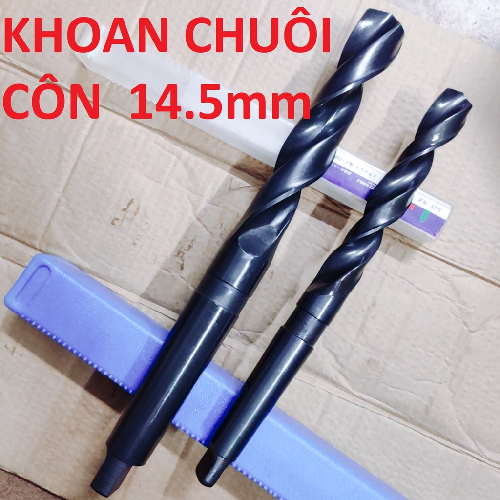 Mũi khoan chuôi côn 14.5mm, chuôi côn MT2, chiều dài lưỡi 114mm,chiều dài tổng 212mm