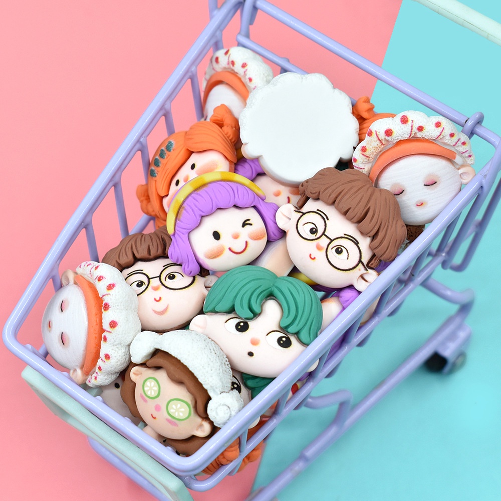 Set 10 Phụ Kiện Trang Trí Điện Thoại/Kẹp Tóc/Kính Mát Hình Avatar Bằng Nhựa Dễ Thương