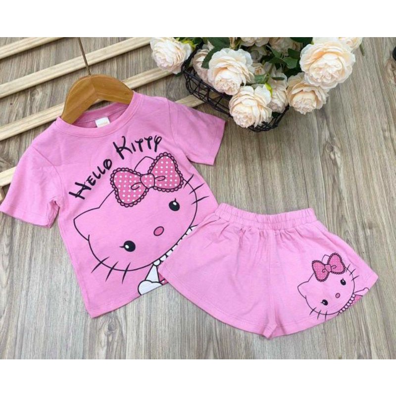 (10-21ký) Bộ cotton 4c bé gái siêu yêu - đồ bộ trẻ em