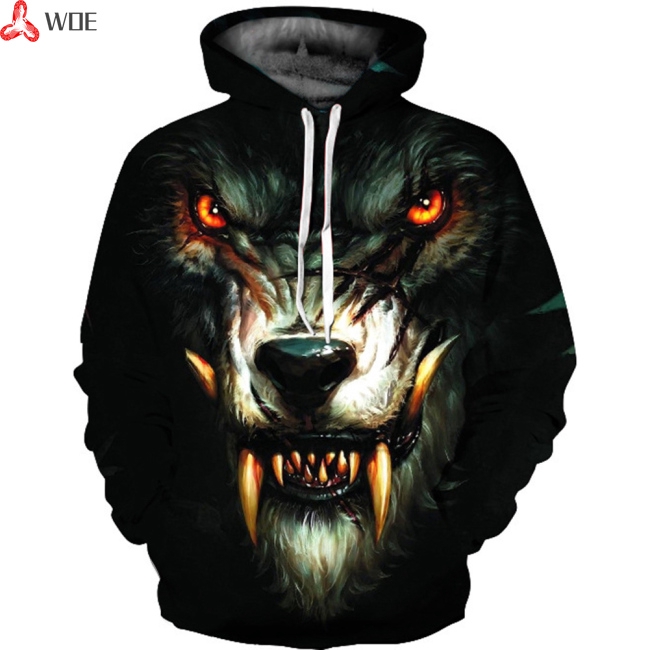 Áo Hoodie In Hình Sói 3d