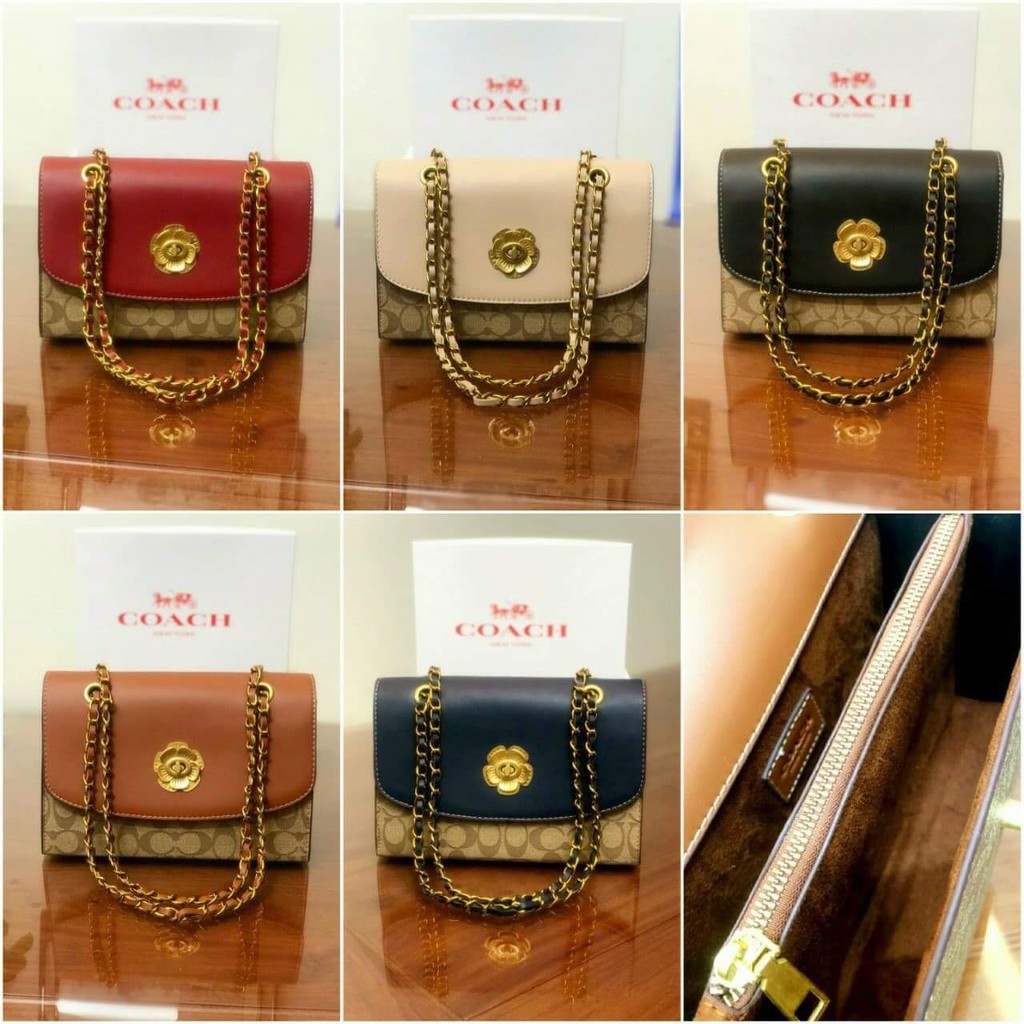 Túi xách Co.ach SP Hoa Trà phối Fullbox size 25/Túi đeo chéo nữ co.ach SP hoa trà size 25 Fullbox