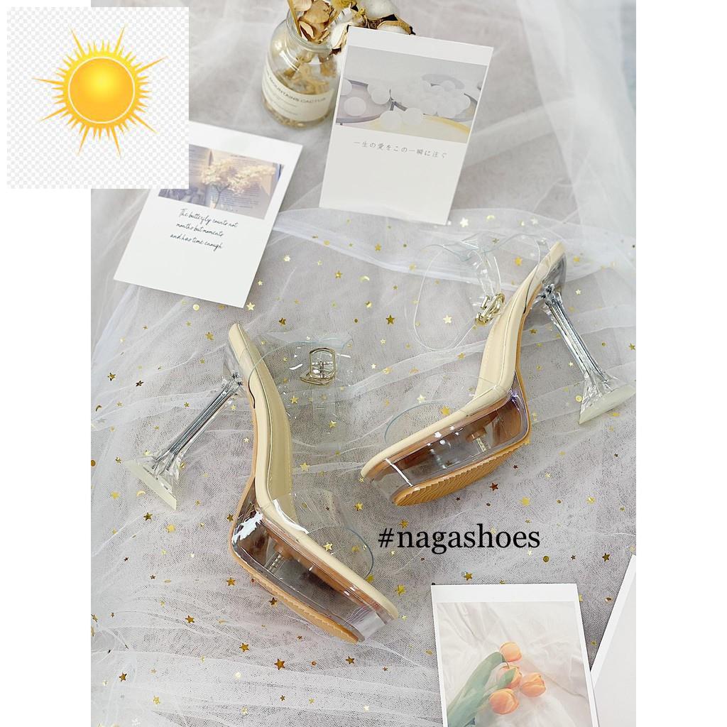GIÀY CAO GÓT NAGASHOES QUAI TRONG ĐẾ ĐÚP 10CM NAC185
