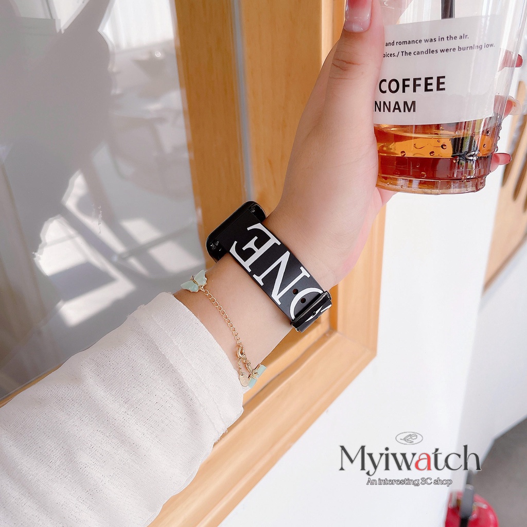 Dây Đeo Đồng Hồ Bằng TPU Mềm Sáng Tạo Thời Trang Cho iwatch series 7 6 SE 5 4 3 2 1 41mm 45mm 44mm 40mm 42mm 38mm