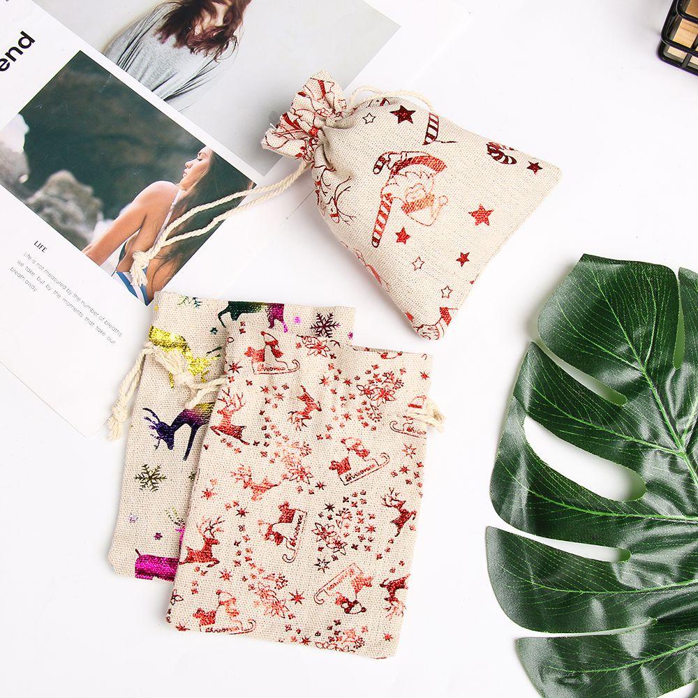 1 / 5 Túi Dây Rút Cotton Trơn Đựng Quà Trang Trí Nhà Cửa / Tiệc Cưới
