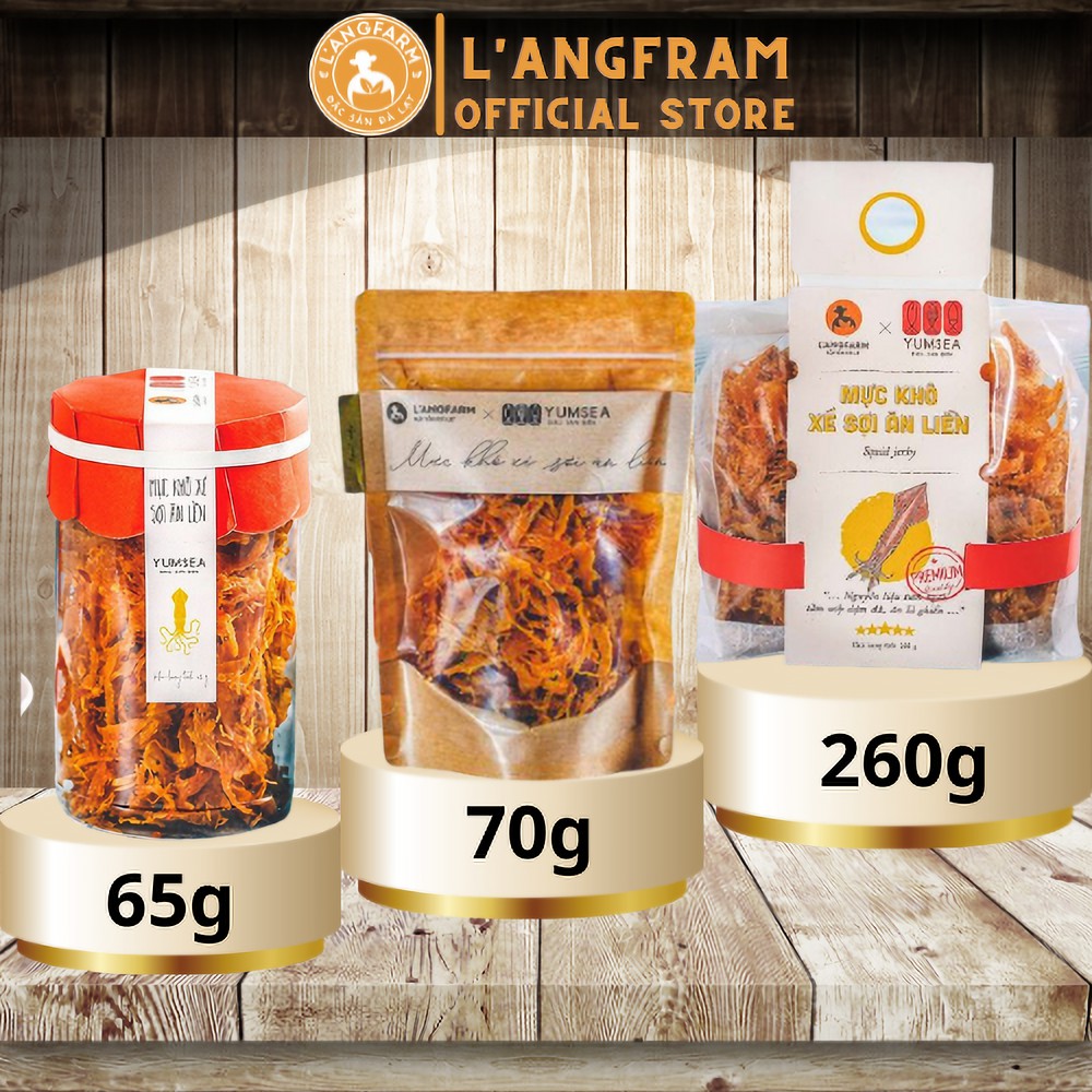 Mực khô xé sợi ăn liền L'ANGFRAM, Yumsea - Thuộc LANGFRAM, thương hiệu đặc sản Đà Lạt hàng đầu. | BigBuy360 - bigbuy360.vn