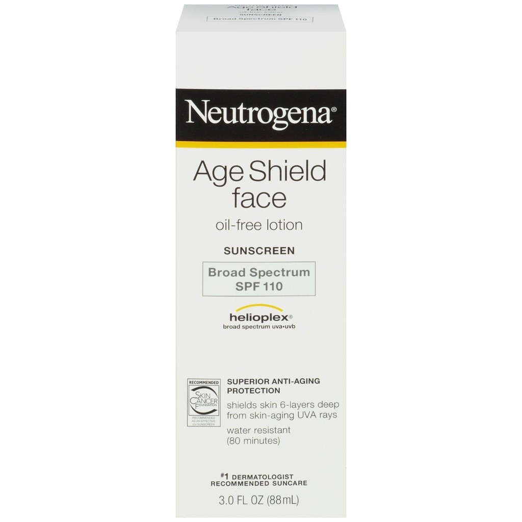 Kem chống nắng cho da mặt Neutrogena Age Shield Face Oil-Free Lotion Sunscreen Broad Spectrum SPF 110 88ml (Mỹ)