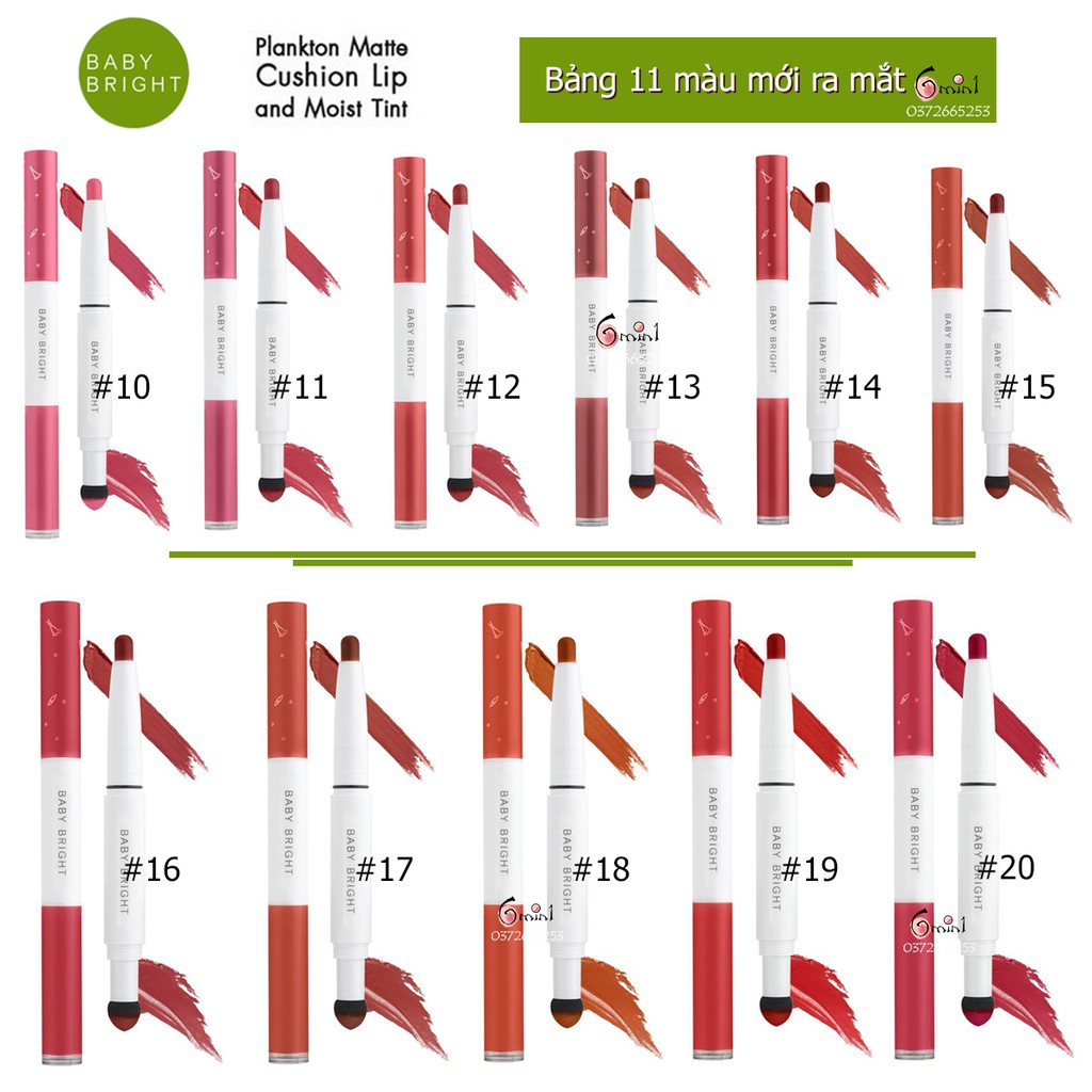 Son Baby Bright Plankton Hai Đầu Matte Cushion Lip and Moist Tint | BigBuy360 - bigbuy360.vn