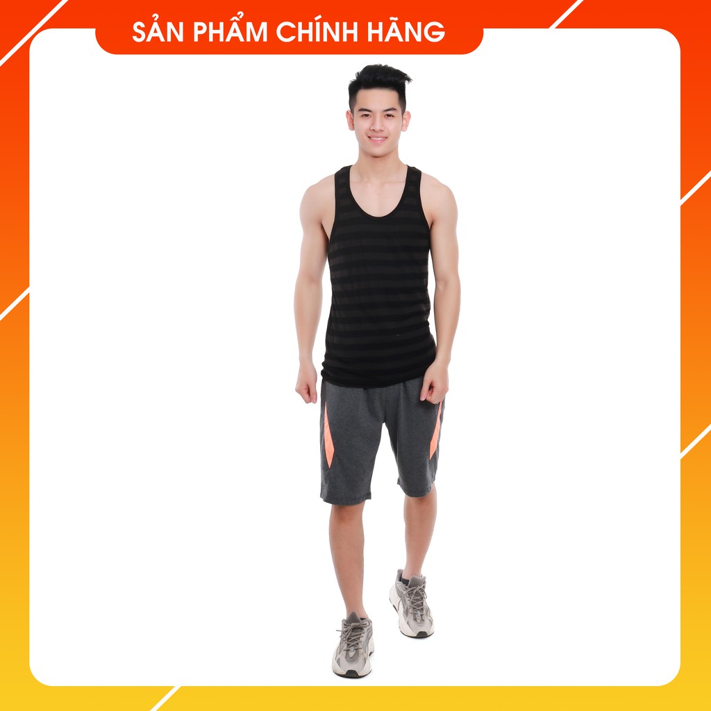 Áo lót nam cao cấp Narsis NMS1249 màu đen kẻ ghi xám