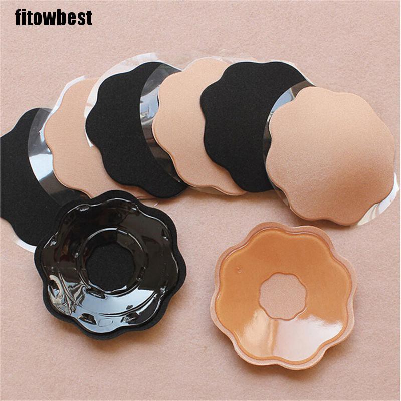1 Cặp Miếng Dán Ngực Silicone Tự Dính Có Thể Tái Sử Dụng