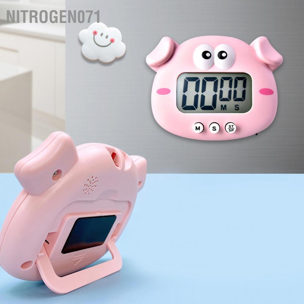 Nitrogen071 Bộ đếm thời gian cho động vật Học sinh từ kỹ thuật số Kỹ 100 phút ngược hẹn giờ có pin nhà bếp